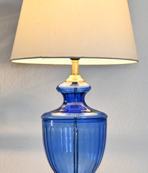 Lead Crystal Glass In Royal Blue Original Colour