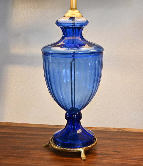 Lead Crystal Glass In Royal Blue Original Colour